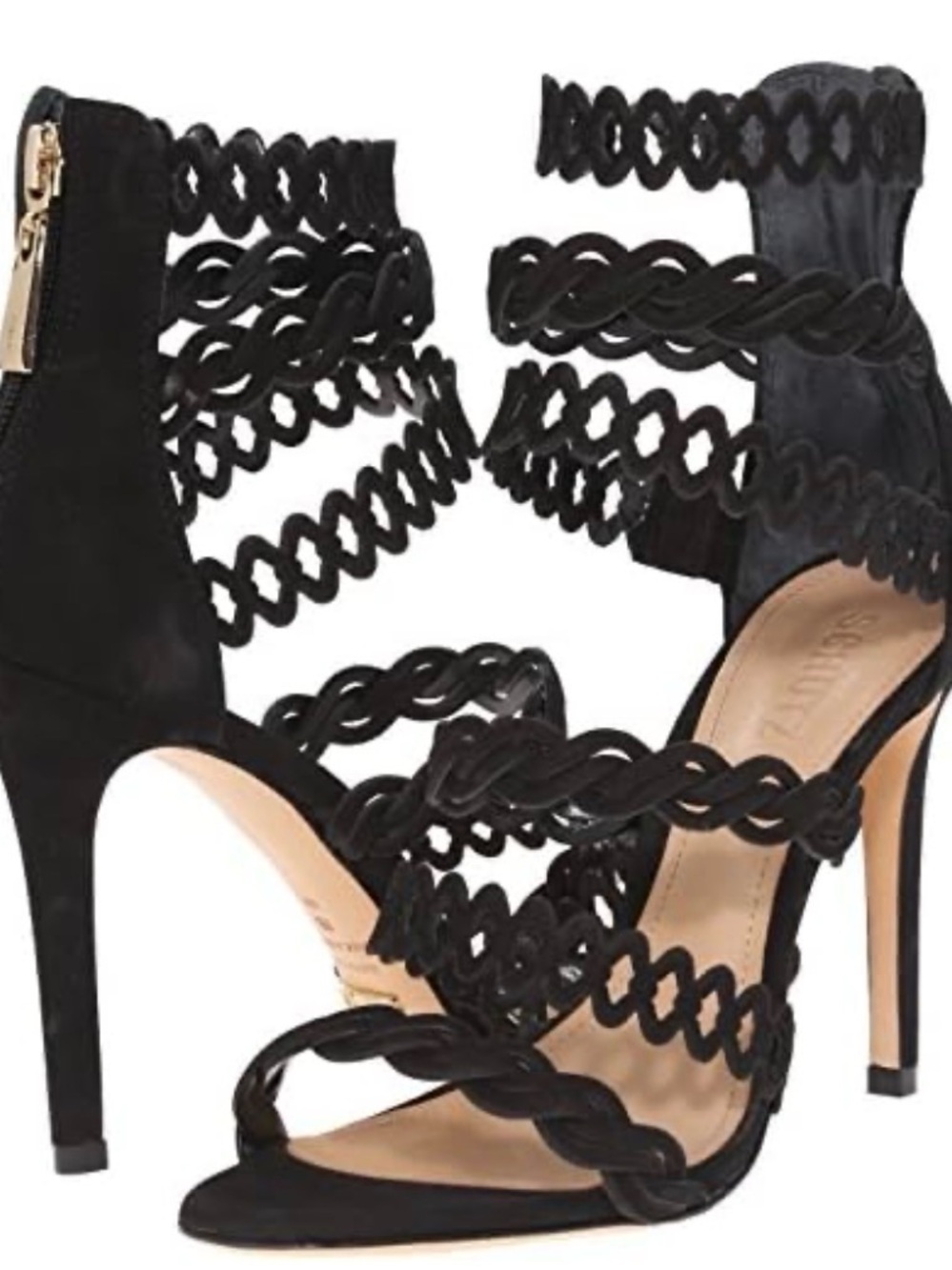 SHUTZ Black Strappy High Heel Sandals - Elegant Women's Shoes
